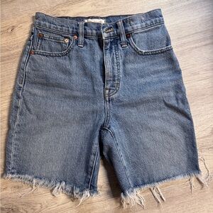 Madewell High-Rise Mid Length Denim Shorts